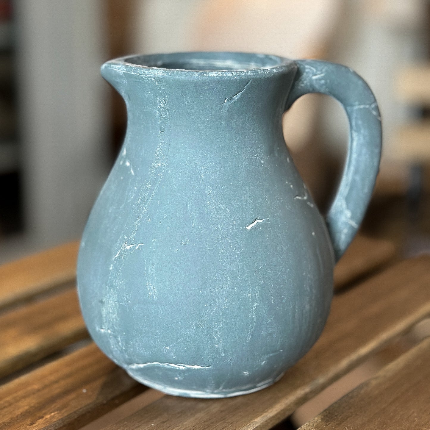 Krug Kanne "Château" Stein Vintage Grau 18cm - Wohnen auf dem Land