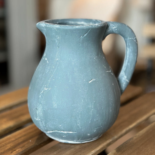 Krug Kanne "Château" Stein Vintage Grau 18cm - Wohnen auf dem Land