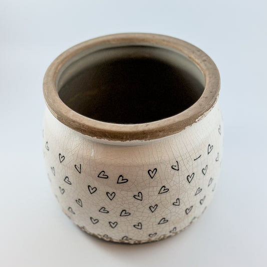 Blumenpot "Herzen" (M) - Wohnen auf dem Land