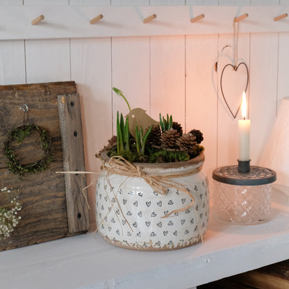 Blumenpot "Herzen" (M) - Wohnen auf dem Land