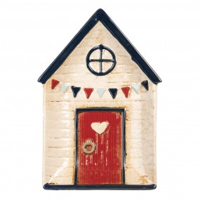 Deko-Schale "Beach Cottage" von Clayre & Eef, maritime Keramik in Beige, mit dekorativem Design für zuhause.