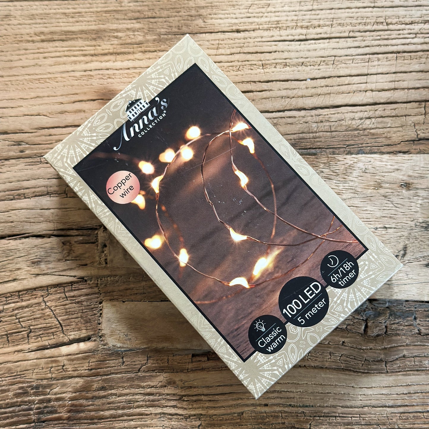 Copper Glow Lichterkette mit 100 LED und 5 m Kupferdraht