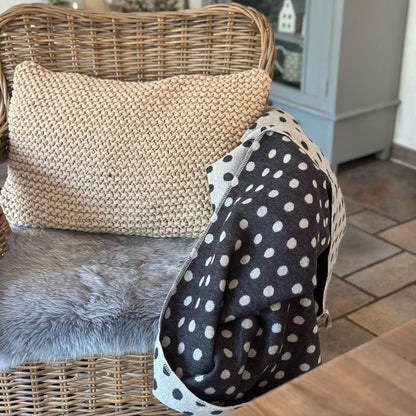 David Fussenegger Decke "Punkte" Flanell Anthrazit 140x200cm - Wohnen auf dem Land