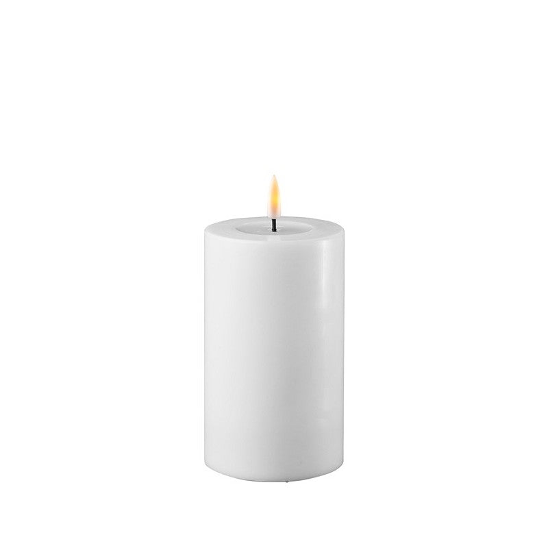 LED Stumpenkerze Weiß 7,5 x 10/12,5/15cm - Wohnen auf dem Land