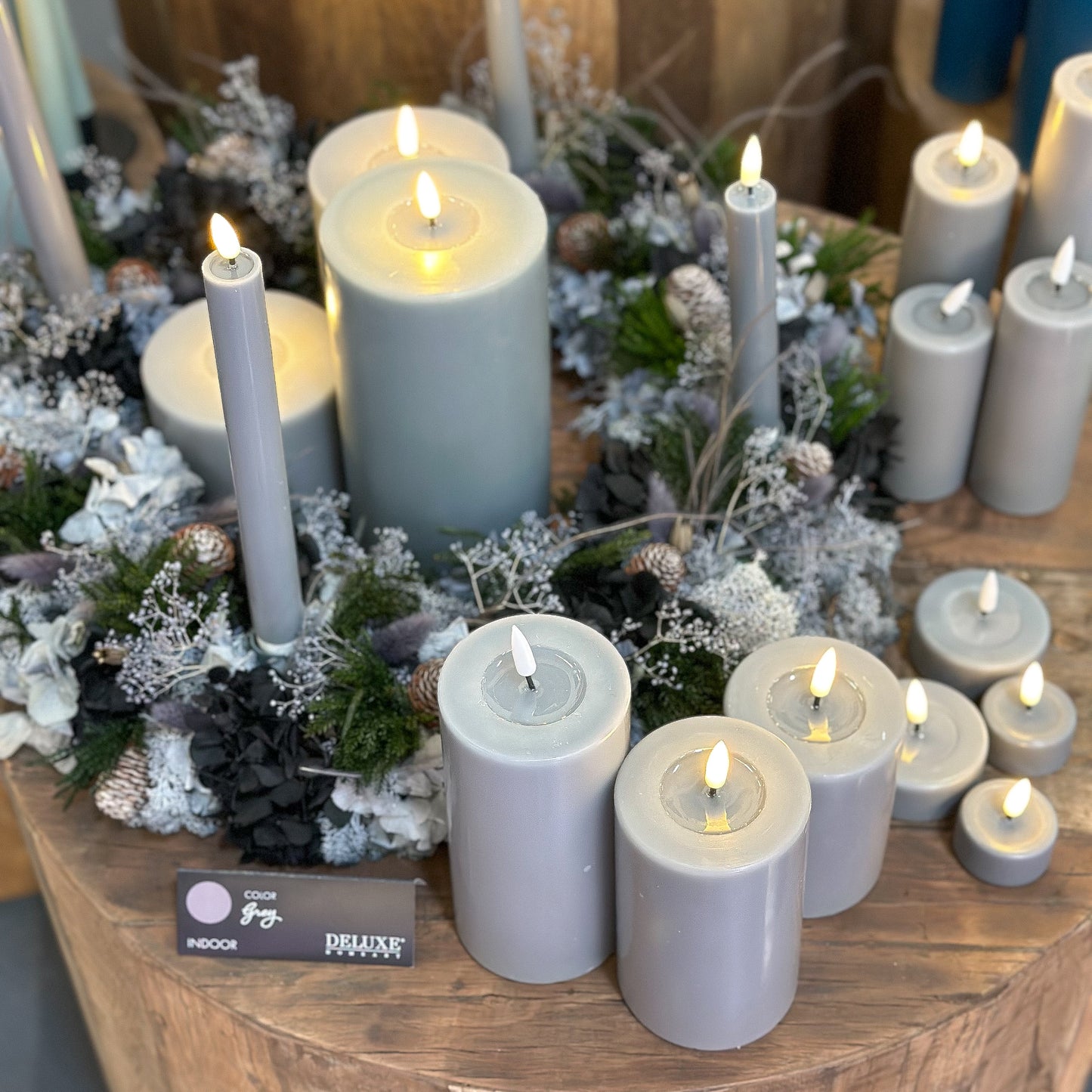 LED Stumpenkerze Weiß 7,5 x 10/12,5/15cm - Wohnen auf dem Land