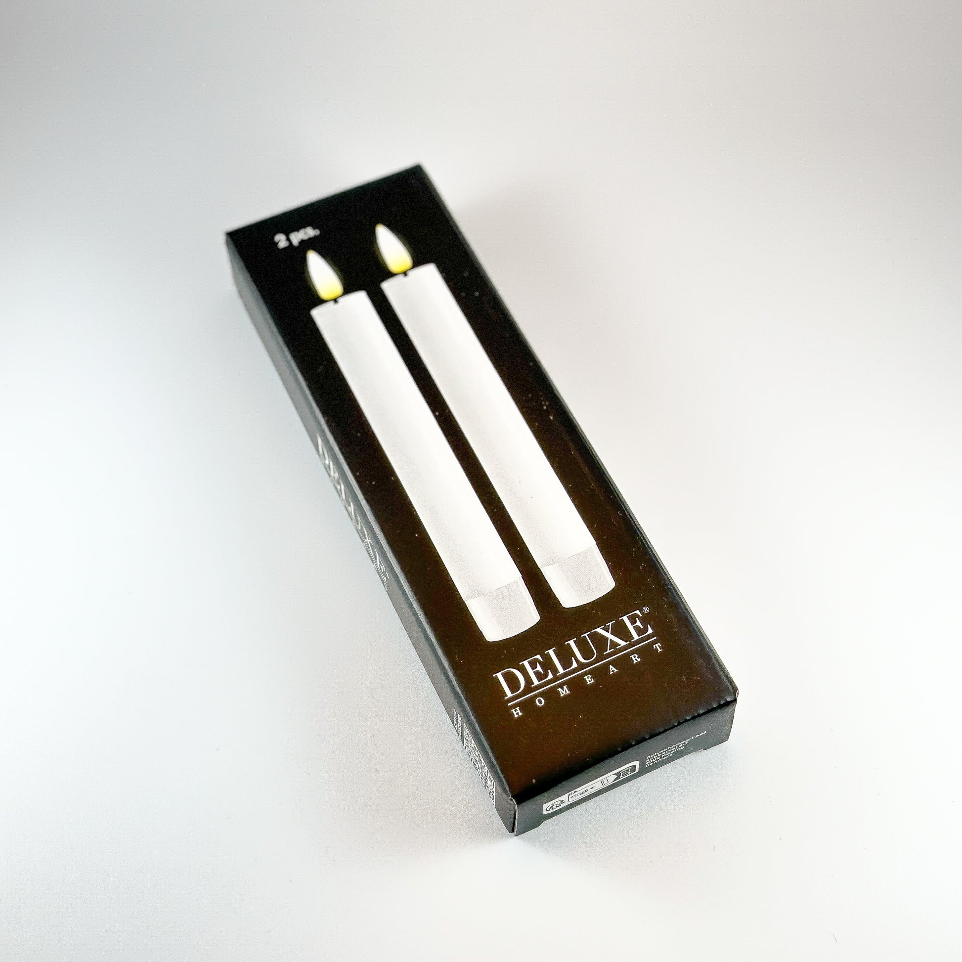 LED Stabkerzen Weiß 2,2 x 15cm 2er Set - Wohnen auf dem Land