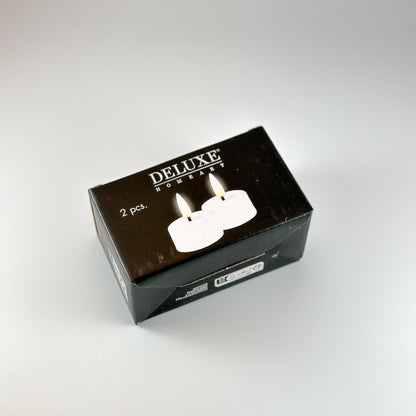 LED Teelichter Weiß 4,2cm 2er Set - Wohnen auf dem Land