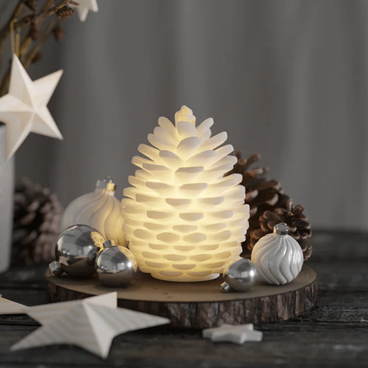 LED Zapfen "Hvid Kogle" Weiß 13cm - Wohnen auf dem Land