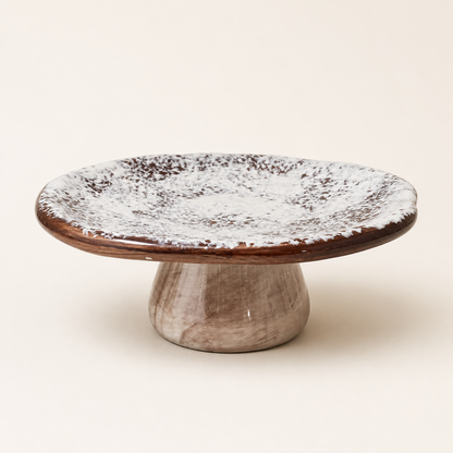 Etagere „Pilz“ Keramik Braun Creme 21cm – 01 freisteller