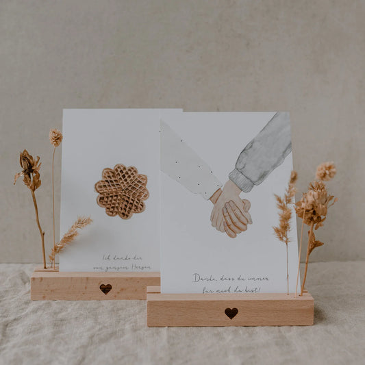 Karten- und Blumenständer Herz 2er Set - Wohnen auf dem Land