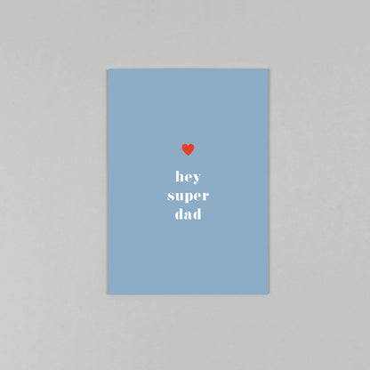Postkarte "Tessa Super Dad" Holzschliff