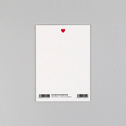 Postkarte "Helene Herz" Holzschliff