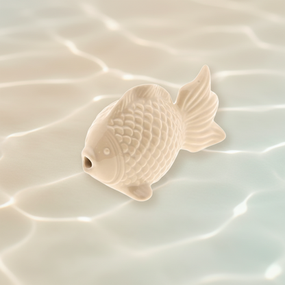 Kleine Dekofigur Fisch "Glee" Natur von Wohnen auf dem Land, 10,7 cm, detailreiche Dekoration aus Keramik