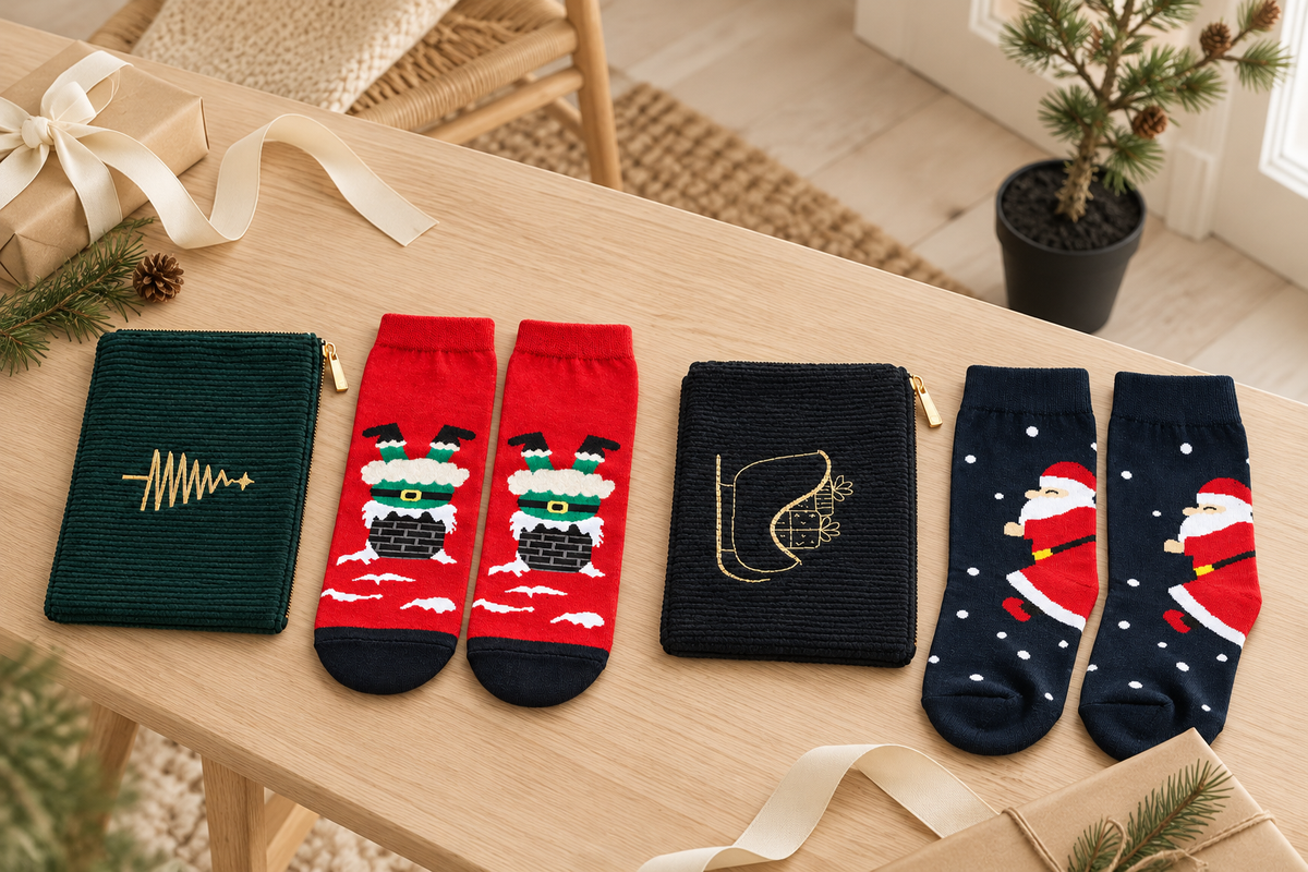 Geschenksets Tannenfreude und Winterstiefel mit winterlichem Zederngrün