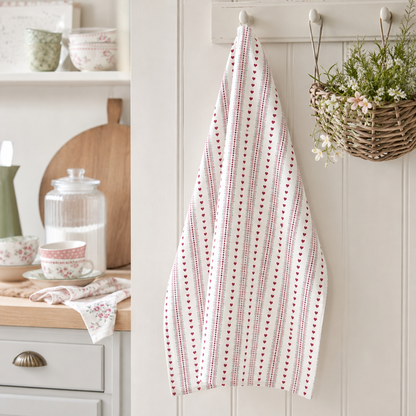 Geschirrtuch "Esther" Rot Herzen Baumwolle 70cm – 04 ambiente weit