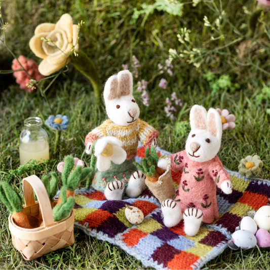 Anhänger "Karotten" Filz 5er Set - Wohnen auf dem Land