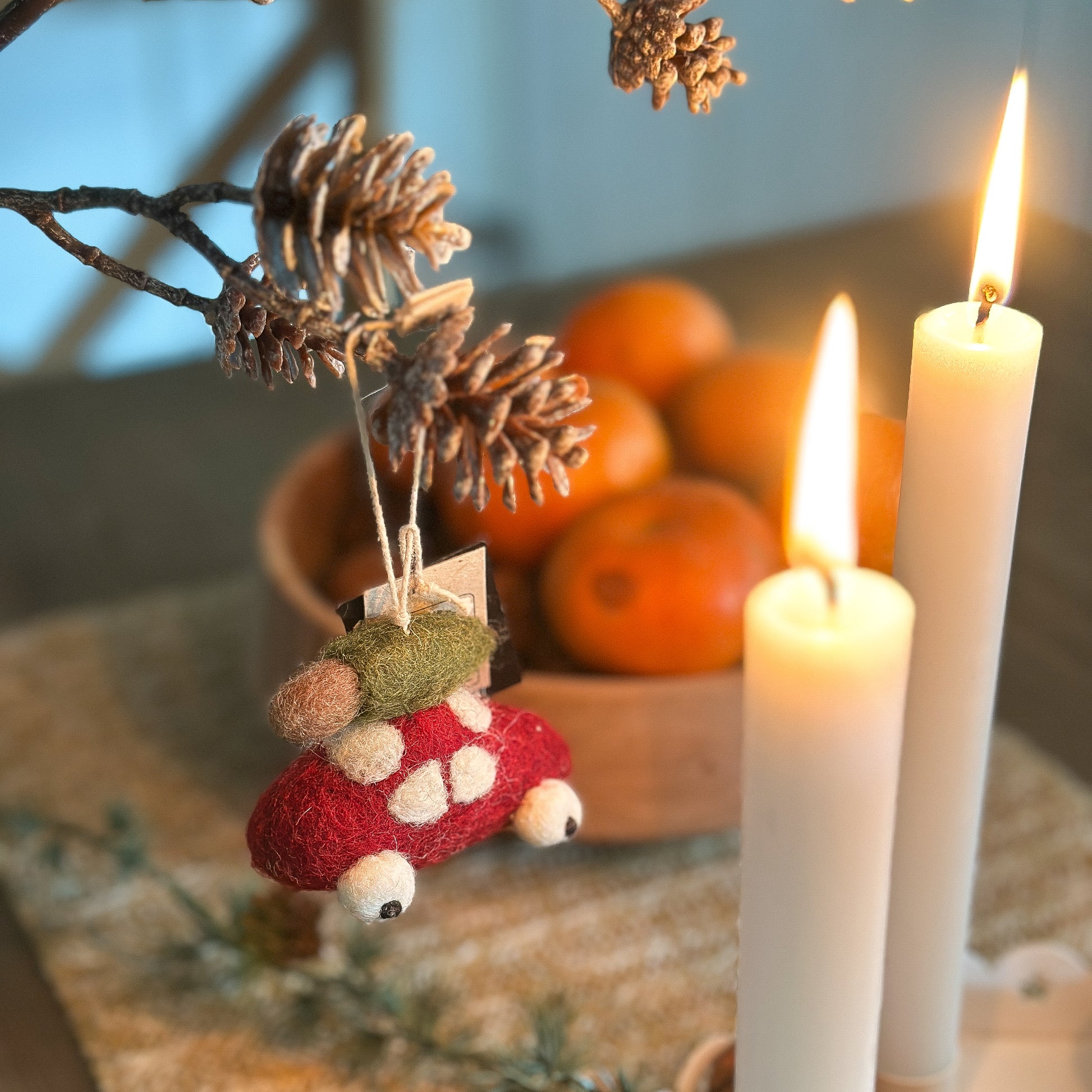 Anhänger Ornament Auto "Christmas Car" Filz Rot - Wohnen auf dem Land