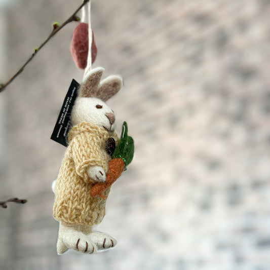 Anhänger Hasen "Carrot Bunny" Filz 3 Varianten - Wohnen auf dem Land