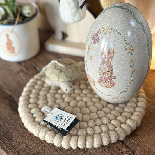 Untersetzer "Big Coaster" Filz Beige 19cm - Wohnen auf dem Land