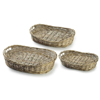 Deko-Tablett 3er Set "Gustav" Korb Natur Produktansicht