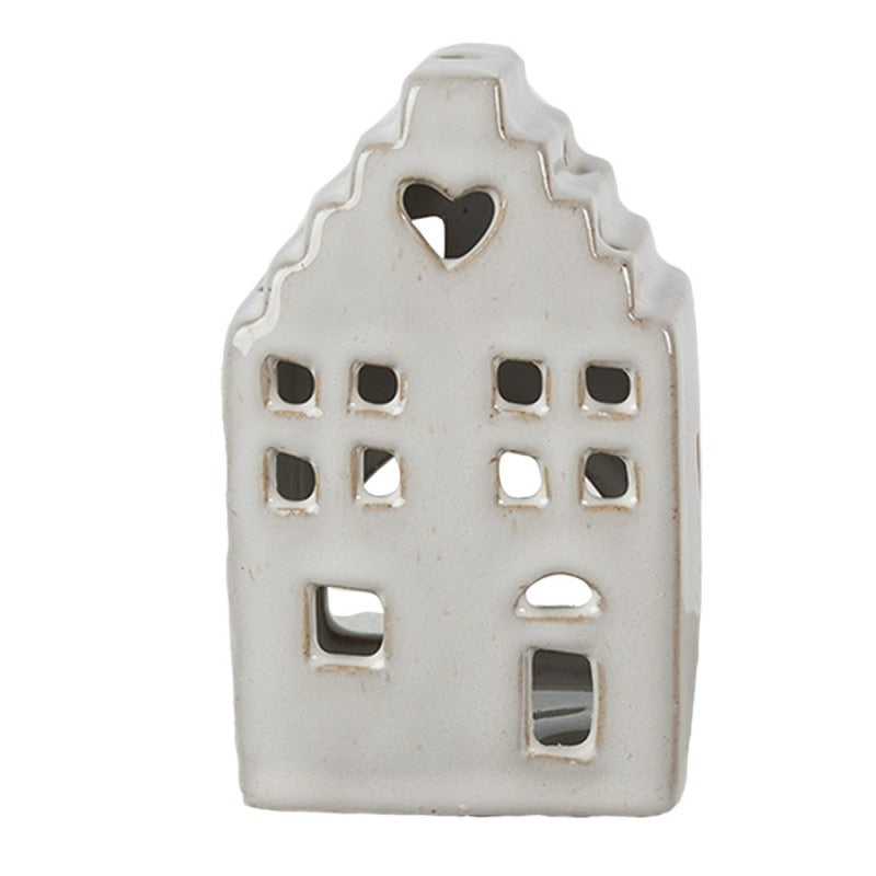 Haus Teelichthalter Mila Porzellan Beige 11cm