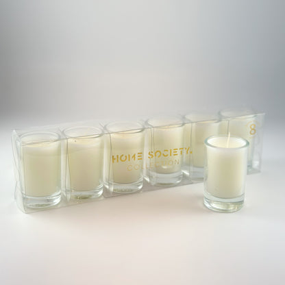 Votiv Kerze "Glas" 6er Set 5 Farben - Wohnen auf dem Land