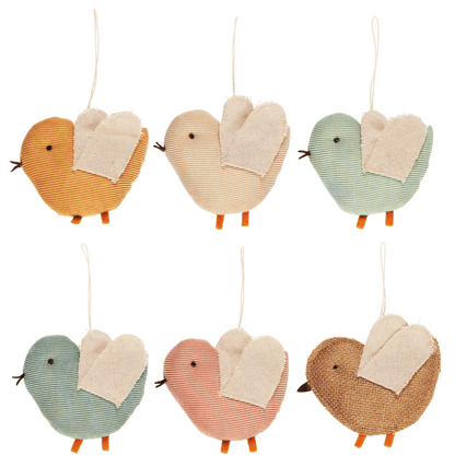 Aufhänger Vogel Stoff 6 Varianten - Wohnen auf dem Land