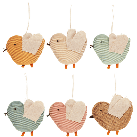 Aufhänger Vogel Stoff 6 Varianten - Wohnen auf dem Land