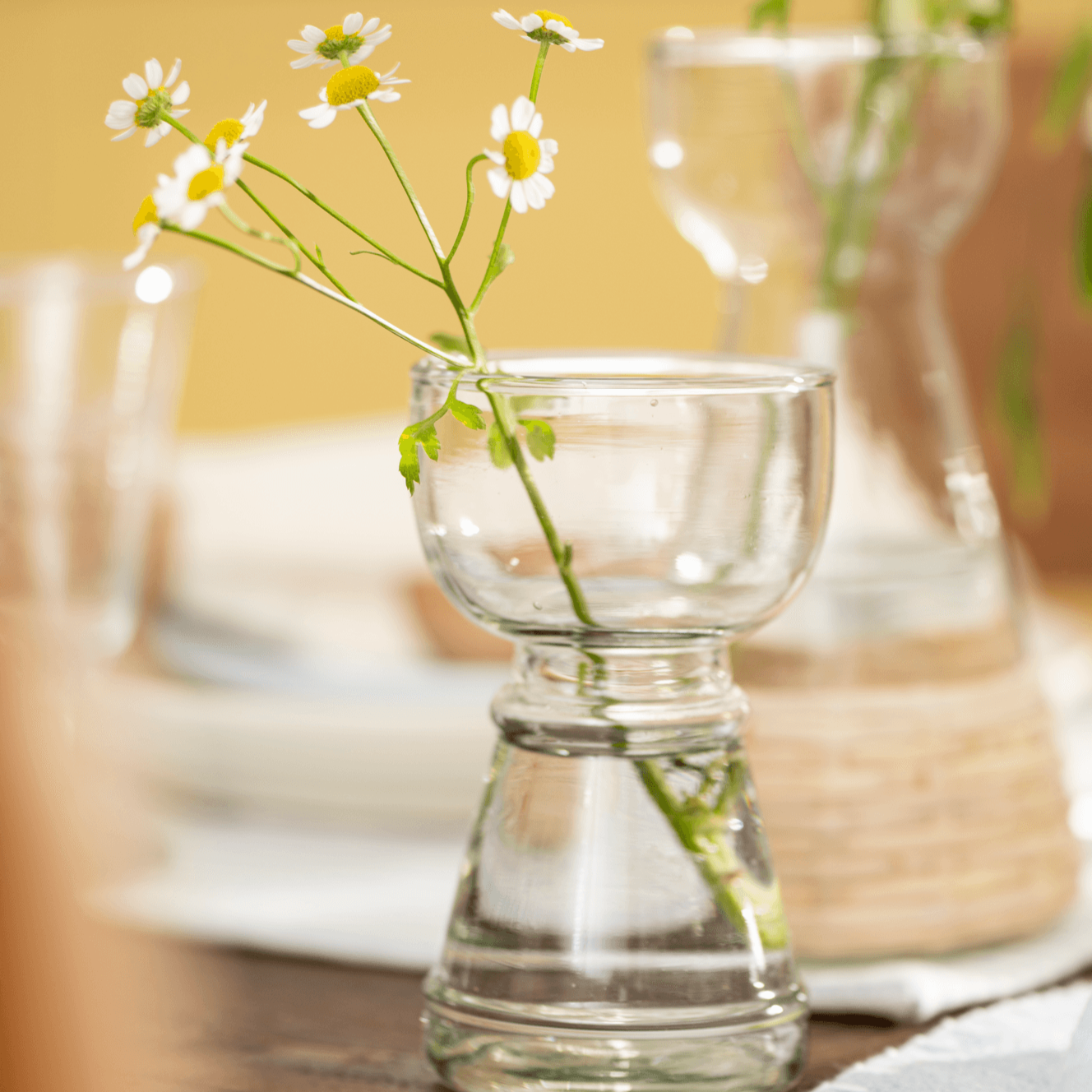 Hyazinthenvase Glas pokalförmig mundgeblasen - Wohnen auf dem Land