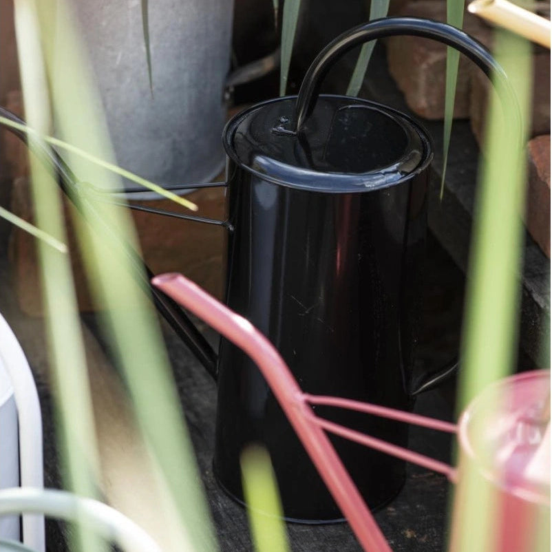 Schwarze Garten-Gießkanne "Landliv" von IB Laursen aus Metall, 2,7 Liter Fassungsvermögen, ideal für Gartenarbeit