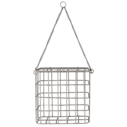 Grauer Metall-Vogelfutterspender zum Hängen "Birdy" von IB Laursen, ideal für Garten und Vogelfütterung