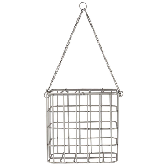 Vogelfutterspender zum Hängen "Birdy" Metall Grau