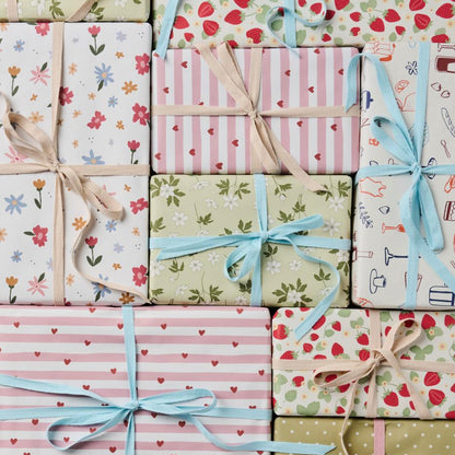 Papierrolle Geschenkpapier "Blumenwiese" 5 m/Rolle - Wohnen auf dem Land