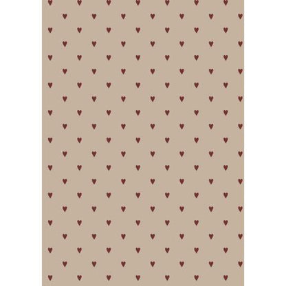 Papierrolle rote Herzen 5 m/Rolle