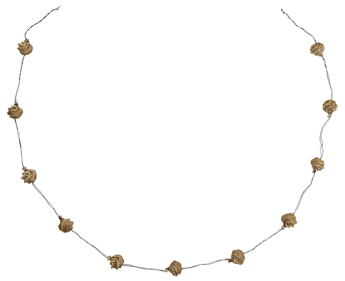 Girlande mit 11 Zapfen "Stillenat" Stroh Natur 150cm 2er Set - Wohnen auf dem Land