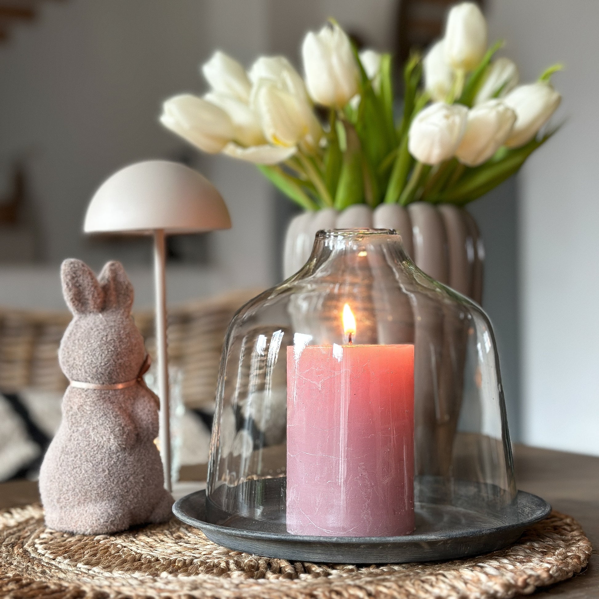 Transparent glass dome candle cover "Mila" by IB Laursen, 17cm, showcasing elegant glass decoration for candles.