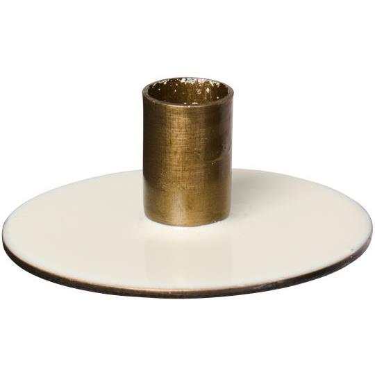 Kerzenhalter „Elin“ Metall Butter Cream für Stabkerzen Ø13mm - Wohnen auf dem Land