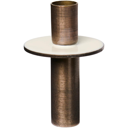 Kerzenhalter Flaschenstecker „Juna“ Metall Butter Cream für Stabkerzen Ø13mm - Wohnen auf dem Land