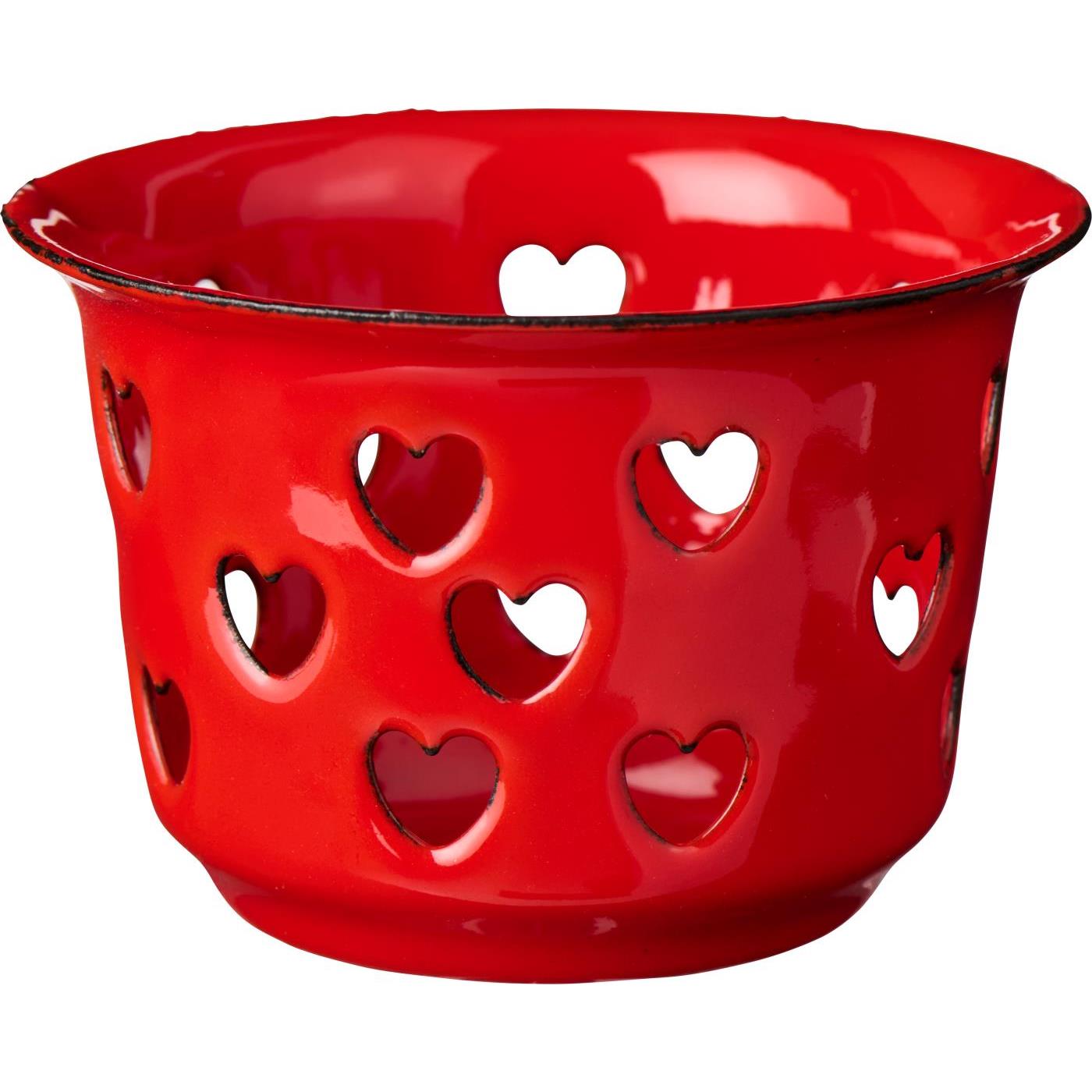 Teelichthalter Schale „Candle Kiss“ Emaille 2 Farben - Wohnen auf dem Land