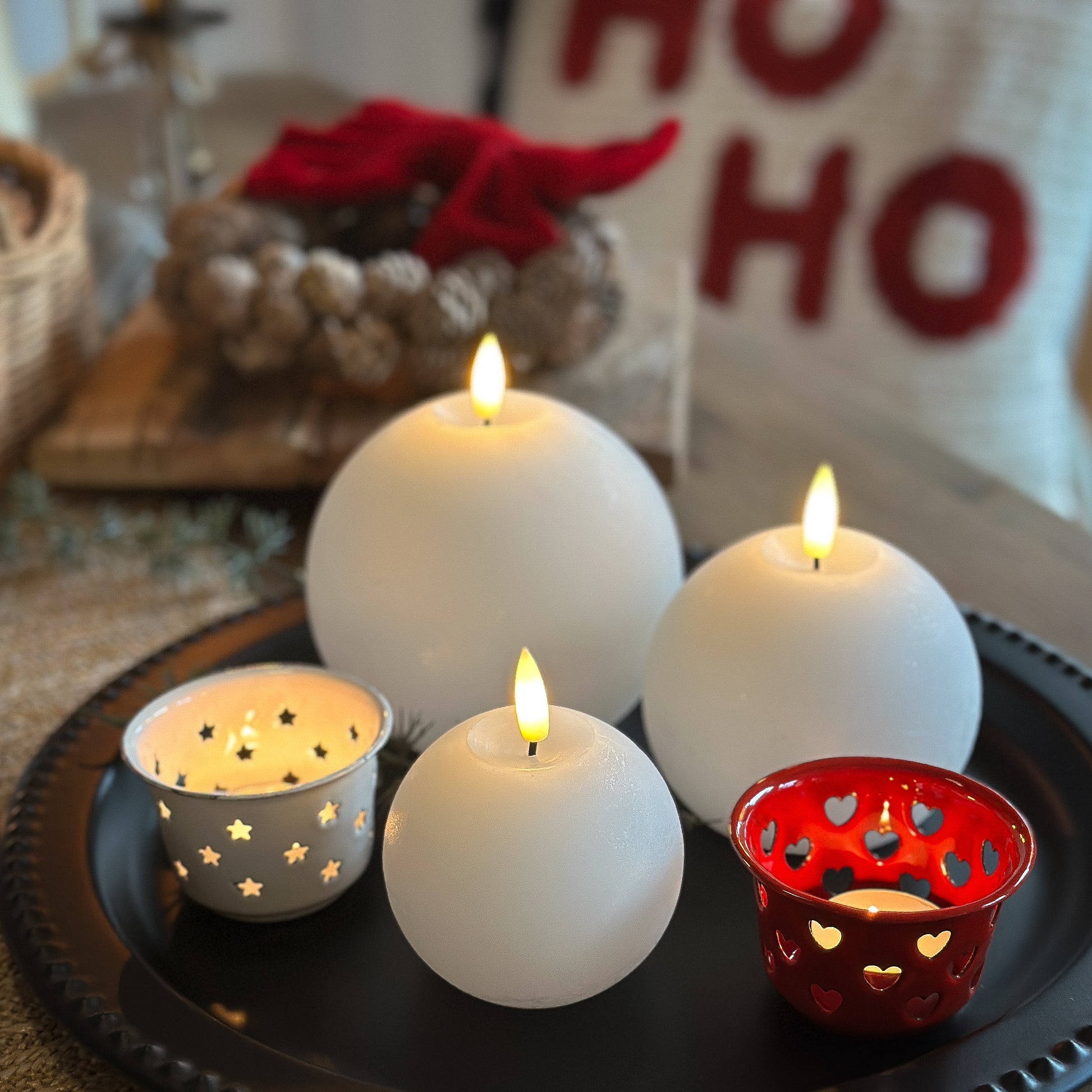 Teelichthalter Schale „Candle Kiss“ Emaille 2 Farben - Wohnen auf dem Land