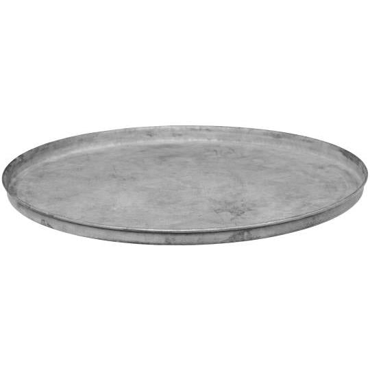 Kerzentablett mit Kante Zink grau 35cm