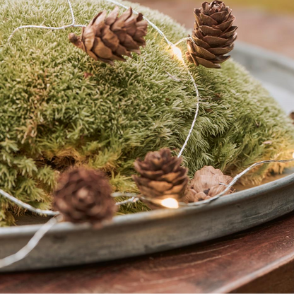 Kerzentablett mit Kante Zink grau 35cm - Wohnen auf dem Land