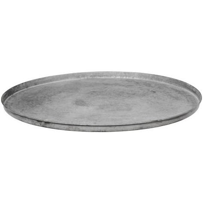 Kerzentablett mit Kante Zink grau 45cm