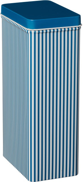 Vorratsdose Box "Streifenliebe" Metall Blau Weiß 22cm - Wohnen auf dem Land