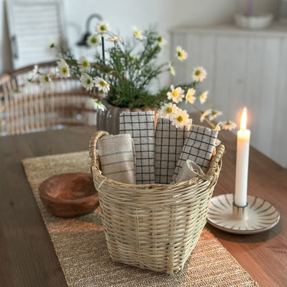Korb "Lille Lyskorb" 2 Henkel Bambus Natur - Wohnen auf dem Land