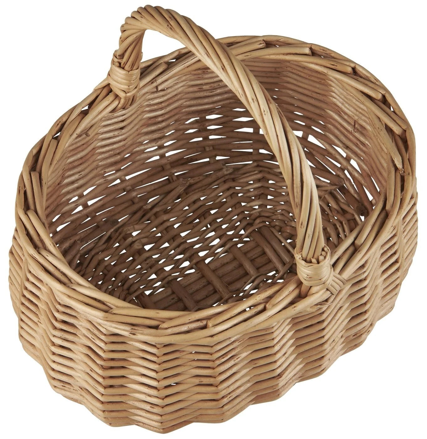 Kleiner Korb mit Querhenkel aus natürlicher Weide, IB Laursen, 23 cm, ideal für Dekoration oder Aufbewahrung.