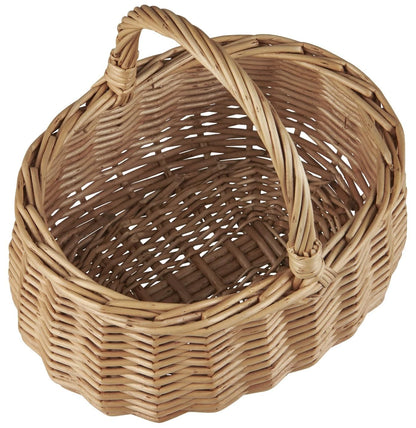 Kleiner Korb mit Querhenkel aus natürlicher Weide, IB Laursen, 23 cm, ideal für Dekoration oder Aufbewahrung.