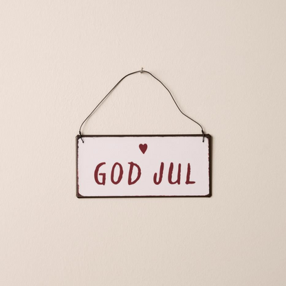 Metallschild "God Jul" - Wohnen auf dem Land