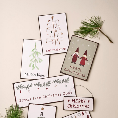 Metallschild "Hygge Christmas" - Wohnen auf dem Land