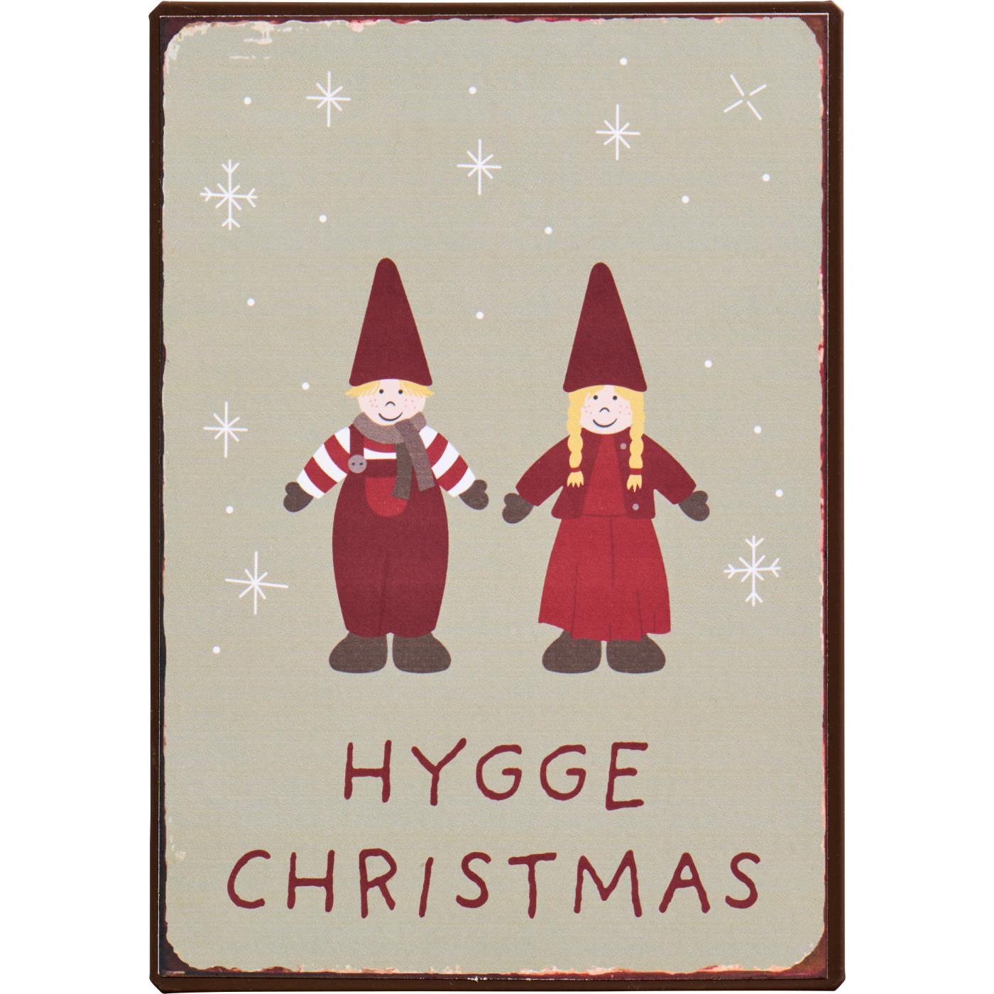 Metallschild "Hygge Christmas" - Wohnen auf dem Land